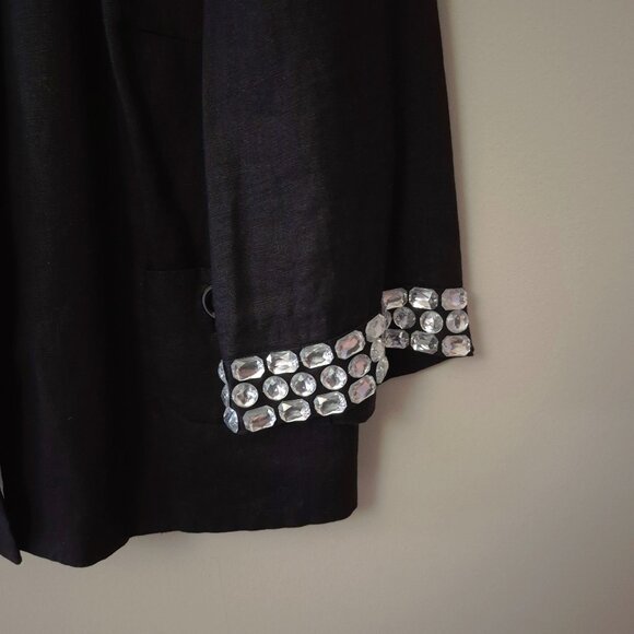 EUC Focus Lifestyle long sleeve linen jewel jacket, 4 - Picture 7 of 8